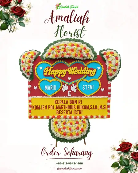 Papan Bunga Pernikahan Kertomulyo